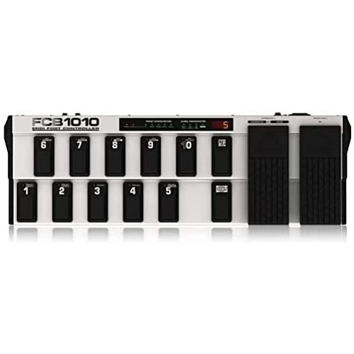 Behringer FCB1010 Ultra-Flexible MIDI Foot Controller with 2 Expression Pedals and MIDI Merge Function,Slvr/Blk