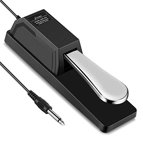 Donner DSP-003 Universal Sustain Pedal with Polarity Switch for MIDI Keyboards, Digital Pianos, Synth (1/4 Inch Jack)