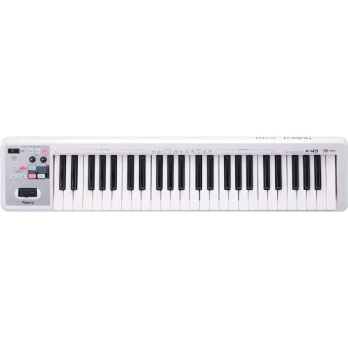 Roland A-49 Lightweight 49-Key MIDI Keyboard Controller, White