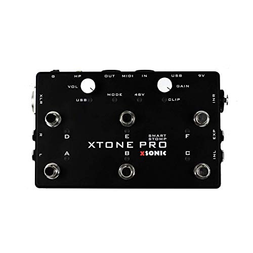 XSONIC Xtone Pro Professional Mobile Audio Interface with Ultra Low Latency, 192KHz&114dB, 2 Input, 3 Output, EXP Input, Support iOS, Windows, Mac, BIAS FX, Audio Interface for Live Gig, Home Studio