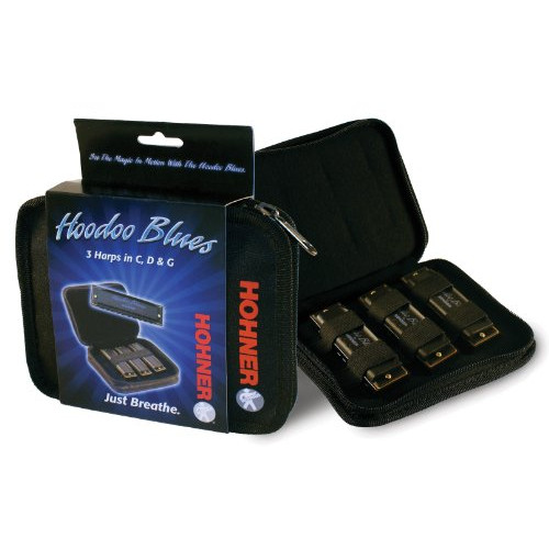 Hohner Hoodoo Blues Harmonica 3-Pack with Case