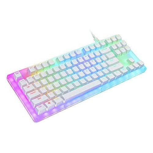 Womier 87 Key K87 Mechanical Keyboard 80% 87 TKL PCB CASE hot swappable Switch Support Lighting Effects with RGB Switch led (Womier 87 HS Gateron Black x1)