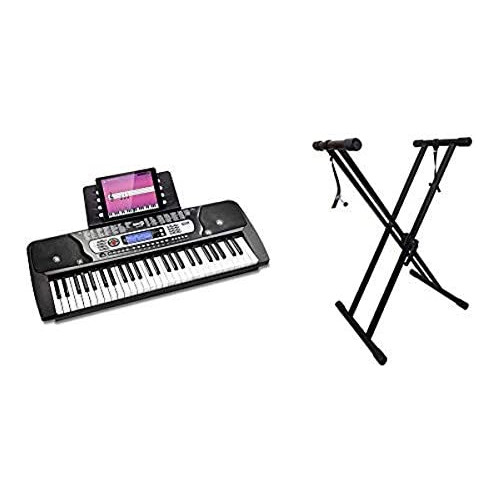 RockJam 54-Key Portable Keyboard with Rockjam Xfinity Heavy Duty Piano Stand