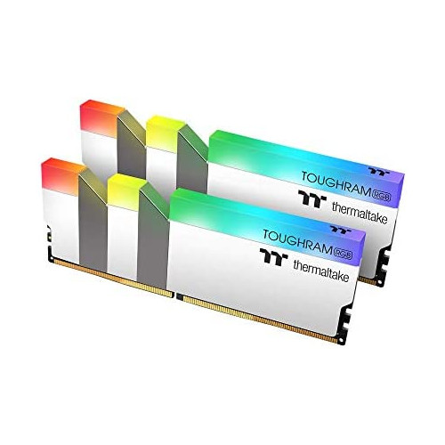 Thermaltake TOUGHRAM RGB 32GB (2x16GB) DDR4 3200MHz C16 1.35V DIMM Desktop Gaming Memory, White, R022D416GX2-3200C16A