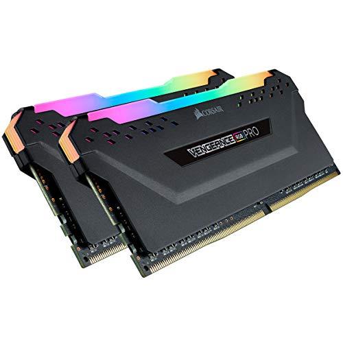 Corsair Vengeance RGB Pro 32GB (2x16GB) DDR4 3600 (PC4-28800) C18 AMD Optimized Memory u2013 Black