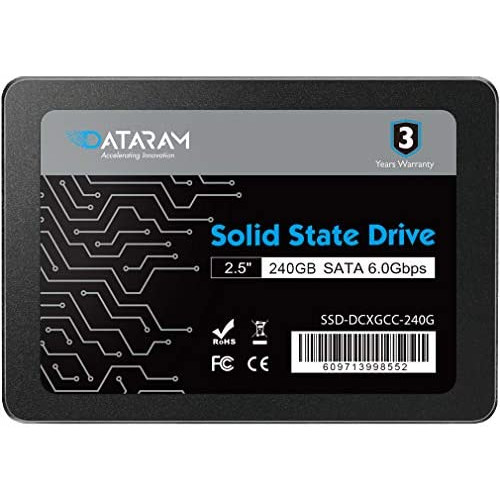 DATARAM 2.5 SSD, 6.0 Gbps SATAIII Solid State Drive High Speed Read & Write (480GB)
