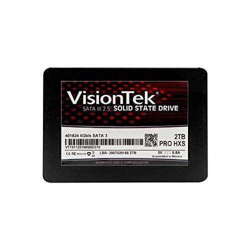 VisionTek 256GB PRO HXS 7mm 2.5 Inch SATA III Internal Solid State Drive with 3D TLC NAND Technology for Desktop Computers, Laptops and Mac Systems (901296)