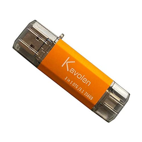 Kavolen 3in1 64GB High Speed Photo Backup Flash Drive Memory Stick for PC/Laptop /Android Phones.Photo Memory Stick for Samsung Galaxy ,LG,Google Pixel,Hua Wei,Moto,One Plus ect.(Type C/Micro/USB A)