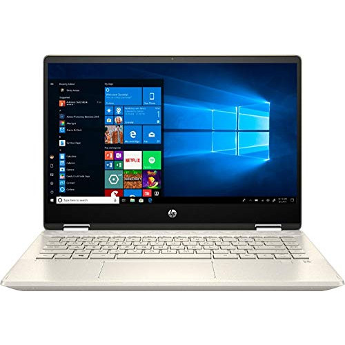 2020 HP Pavilion x360 2-in-1 Laptop Computer/ 14 Full HD Touchscreen/ 10th Gen Core i5-10210U Up to 4.1GHz/ 16GB DDR4 Memory/ 256GB PCIe SSD/ AC WiFi/ HDMI/ Gold/ Windows 10