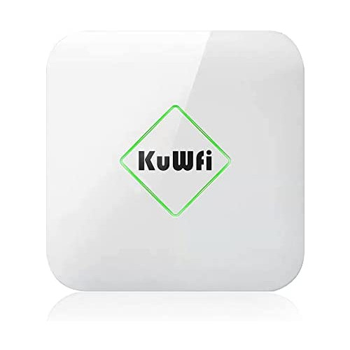 KuWFi PoE WiFi Access Point Ceiling Mount, 1200Mbps Wave2 Dual Band Wireless Access Point with Ethernet Port, Wall Mount WiFi System up to 128Users [48V POE]
