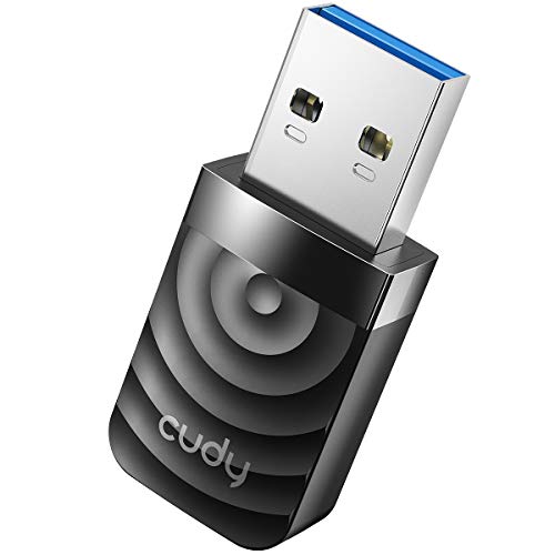 Cudy AC1300 WiFi USB 3.0 Adapter for PC, USB WiFi Dongle, 5Ghz /2.4Ghz, WiFi USB 3.0, Wireless Adapter for Desktop/Laptop, Compatible with Windows 7/8/8.1/10/11, mac OS, Linux, WU1300S