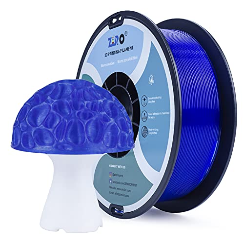 ZIRO PLA Translucent Filament 1.75mm,3D Printer Filament PLA PRO Translucent Series 1.75 1KG(2.2lbs), Dimensional Accuracy +/- 0.03mm,Translucent Blue