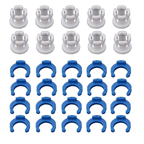 WINSINN Bowden Tube Coupling Collet Clamp Clip Set, Works with 3D Printer Extruder Hotend, Compatible with Ultimaker 2 UM - Fixed 6mm Tube (Pack of 10Set)
