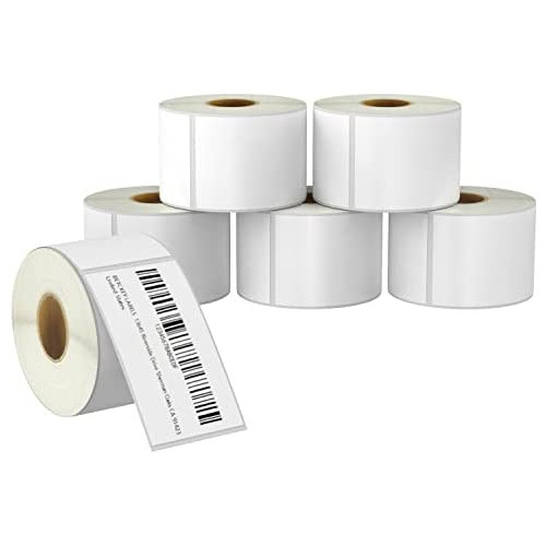 BETCKEY - 2.25 x 4 Multipurpose & Shipping Labels Compatible with Zebra & Rollo Label Printer,Premium Adhesive & Perforated[6 Rolls, 2100 Labels]