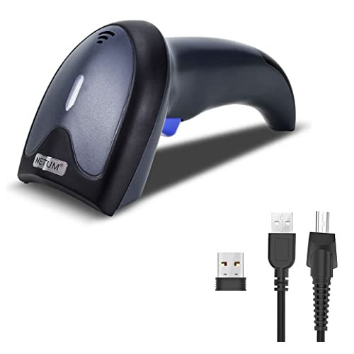 NETUM 2D Barcode Scanner 3-in-1 2.4G Wireless & USB2.0 Wired & Bluetooth 1D QR PDF417 Data Matrix Bar Code Scanner Cordless CMOS Image Barcode Reader for Mobile Payment Computer Screen W8-X