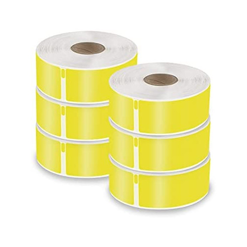 enKo 6-Rolls (2100 Labels) Green Compatible for Dymo 30252