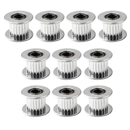 GT2 Idler Pulley Timing Belt Pulley 20 Teeth 4mm Bore for 3D Printer CNC 6mm Width Belt Pack of 10