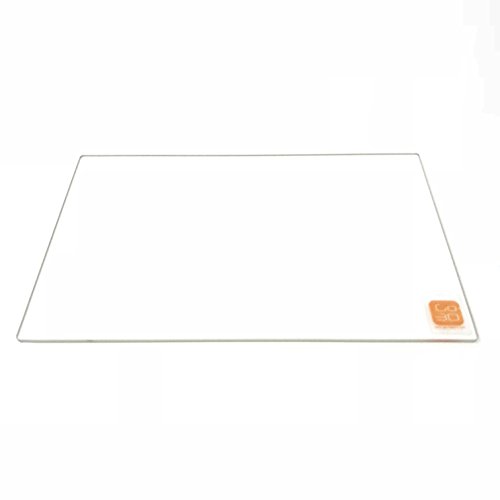 GO-3D PRINT 150mm x 230mm Borosilicate Glass Plate/Bed w/Flat Polished Edge for Flashforge Creator & Makerbot Replicator 3D Printer