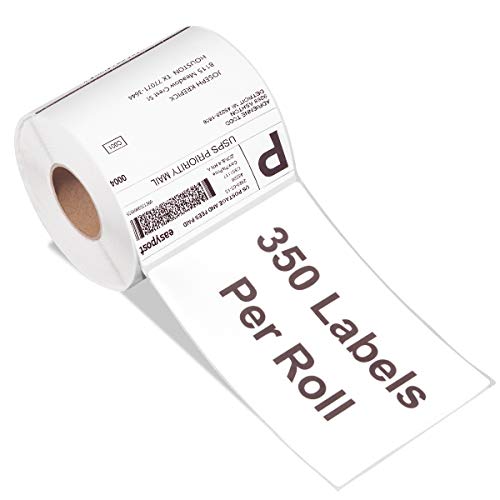 4 x 6 Thermal Shipping Labels, 700 Labels Self Adhesive Labels Blank Direct Thermal Label Compatible with Zebra 2844 Zp-450 Zp-500 Zp-505 Printers for Postage Address Labels, 350 Labels/Roll, 2PCS