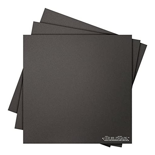 BuildTak 3D Printing Build Surface, 4.5 x 4.5 Square, Black (Pack of 3)