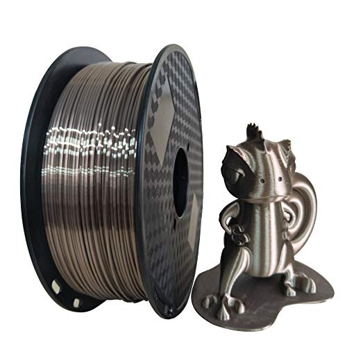 Silk Rose Gold 3D Printer Filament 1.75mm 1KG 2.2LBS Spool 3D Printing Silky Shiny Metal Metailic Rose Gold (Dark) PLA Materials Shine Chocolate Brown Coffee Gold HZST3D