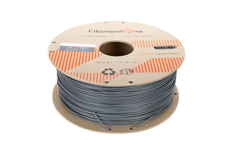 FilamentOne Premium PLA PRO Select Matte Iron Gray - 1.75mm (1KG) 3D Printer Filament Manufacturing Precision +/- 0.02 mm