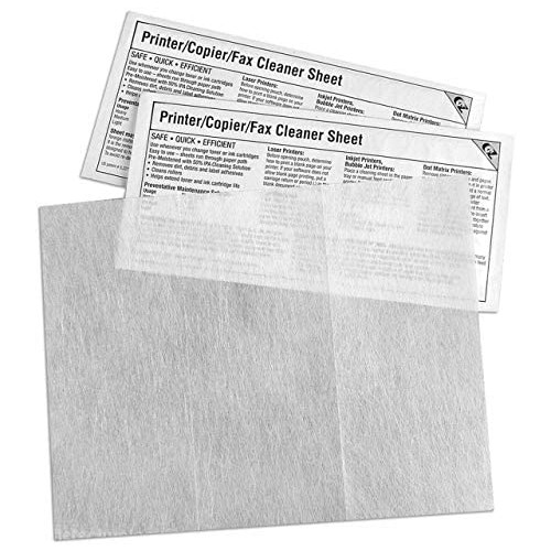 KICTeam K2-PCFF5 EZ Printer/Copier/Fax Cleaner Sheet (5 Sheets)