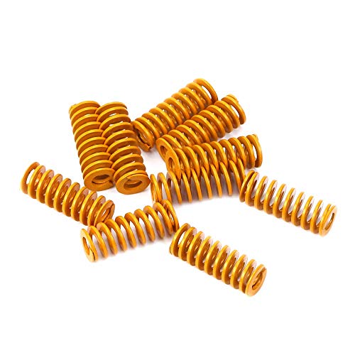 3D Printer Heat Bed Leveling Spring 8x20mm Compression Upgrade Yellow for Creality Ender 3 cr10 (Note: Please ChooseSold by shenzhen Eewolf Before Purchasing)