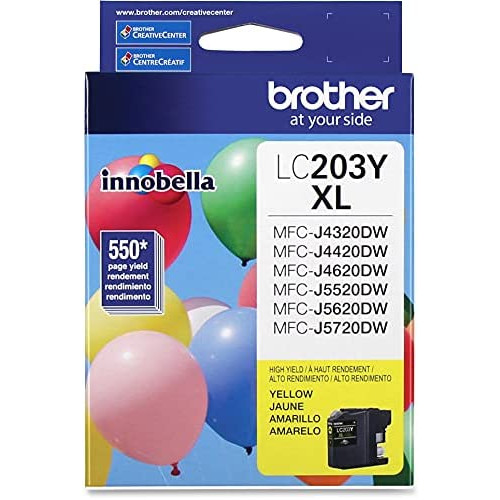 Brother LC-203YXL DCP-J4120 J562 MFC-J4320 4420 460 4620 4625 480 485 5320 5520 5620 5720 680 880 885 Ink Cartridge (Yellow) in Retail Packaging