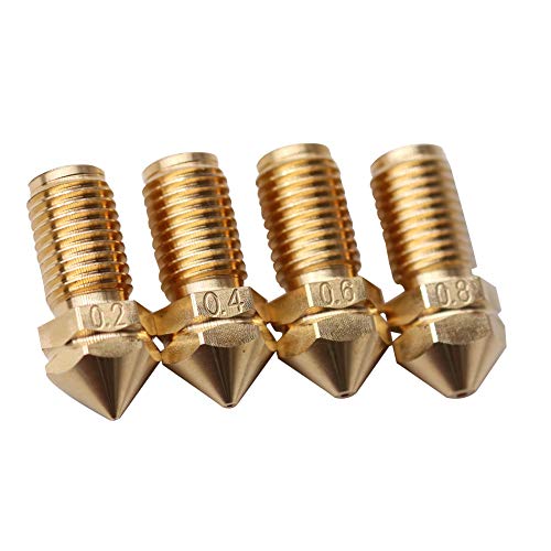 4-Pack 3D Printer Spare Parts Brass Print Cores Nozzle Pack Compatible with 3.0mm Ultimaker 3 Extended Ultimaker3 Ultimaker S5 3D Printer
