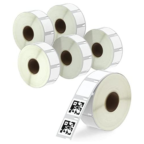 BETCKEY - Compatible DYMO 30332 (1 x 1) Multipurpose Square QR Code Labels - Compatible with Rollo, DYMO Labelwriter 450, 4XL & Zebra Desktop Printers[16 Rolls/12000 Labels]