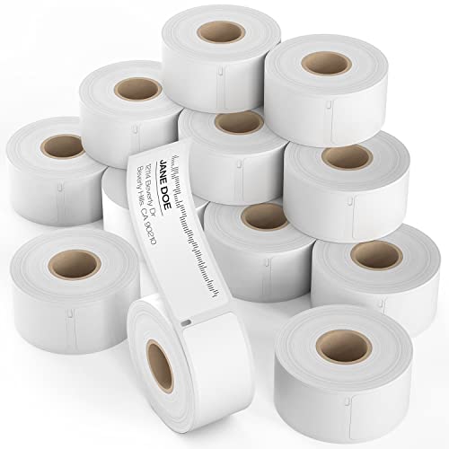 Dasher Products Address Labels Compatible with Dymo 30252 u2013 1-1/8 x 3-1/2, 12 rolls of 350 Labels, Self-Adhesive for Shipping, Barcode, UPC, Compatible with LabelWriter 4XL, 450, 450 Turbo, & More