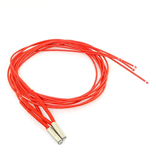 RLECS 2pcs 6x20mm Cartridge Heater 12V 40W 620 Heating Tube with 1 Meter Wire for 3D Printer