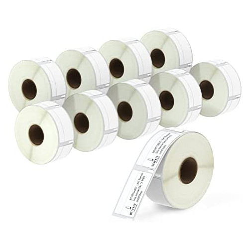 BETCKEY - Compatible DYMO 1738595 (0.75 x 2.5) Barcode/File Labels - Compatible with Rollo, DYMO Labelwriter 450, 4XL & Zebra Desktop Printers[10 Rolls/4500 Labels]