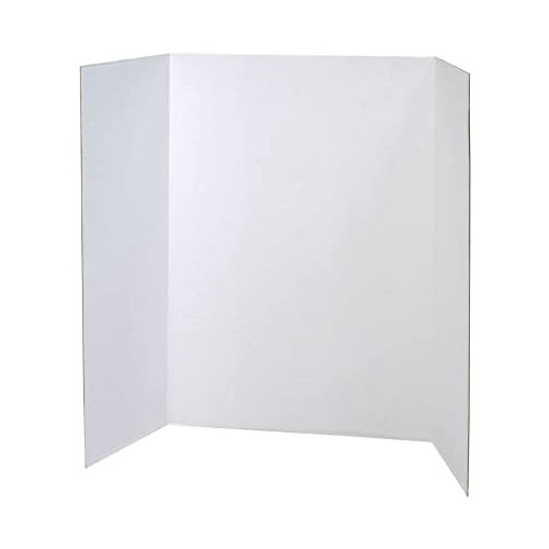 Pacon Presentation Board, White, Single Wall, 48 x 36, 4 Boards