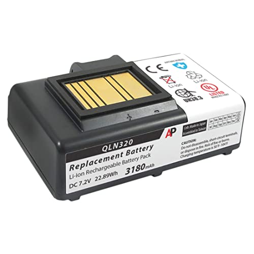 Artisan Power Replacement Battery for Zebra QLn320, QLn220, ZQ500, ZQ510, ZQ520, ZQ610, & ZQ620 Printers: 3180 mAh