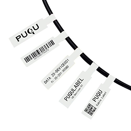 PUQULABEL Self-Adhesive Cable Label Compatible for PUQU Q Series Label Printer-1 Roll of 100 Labels 78x25mm (3.0x1.0)