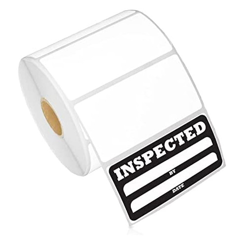 OfficeSmartLabels - 3 x 1.5 Direct Thermal Labels - Compatible with Zebra & Rollo Desktop Label Printers and More u2013 1u201D Core, Permanent Adhesive & Perforated [950/Roll, 3800 Labels in 4 Rolls]