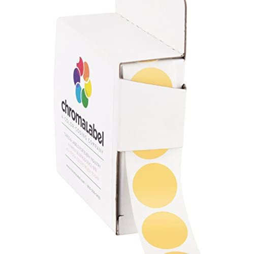 ChromaLabel 0.75 Inch Round Label Permanent Color Code Dot Stickers, 1000 Labels per Dispenser Box, Dark Blue