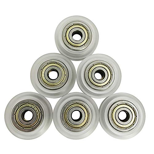 3D Printer Bearing Replacement,Sonku 6 Pack 3D Printer Clear Polycarbonate Wheel Plastic Pulley Linear Bearing Compatible with CR-7,CR-8,CR-10,CR10S,3 Pro