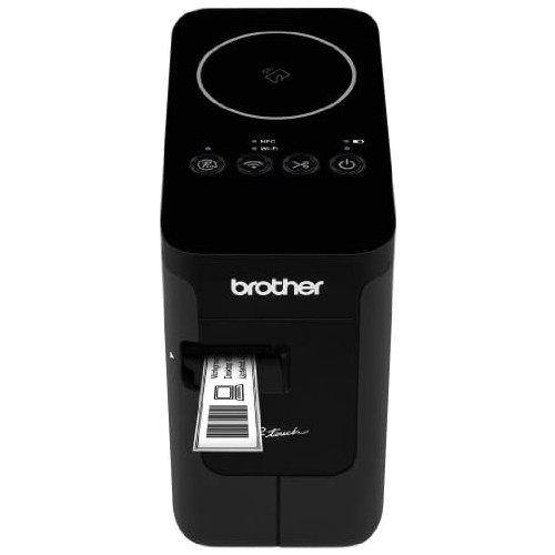 Brother P-touch, PTP750W, Wireless Label Maker, NFC Connectivity, USB Interface, Mobile Device Printing, Black