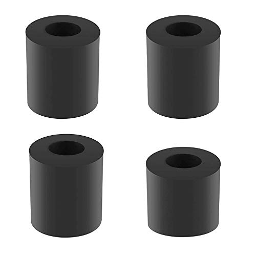 Sunhokey 4PCS Heatbed Silicone Leveling Column 3D Printer Stable Hot Bed Tool Solid Mounts Heat-Resistant Silicone Buffer for 3D Printer (Black, 4 x 18mm Height)