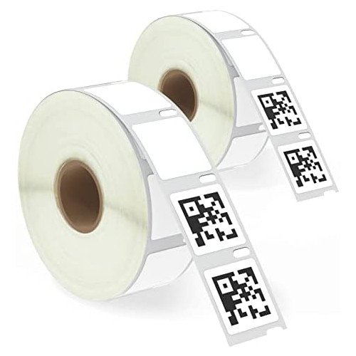 BETCKEY - Compatible DYMO 30332 (1 x 1) Multipurpose Square QR Code Labels - Compatible with Rollo, DYMO Labelwriter 450, 4XL & Zebra Desktop Printers[10 Rolls/7500 Labels]