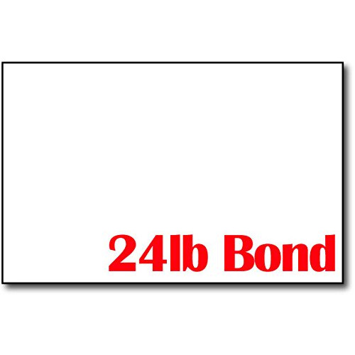 Bright White 24lb Bond 5 1/2 x 8 1/2 Sheets (Half Letter Size) - 500 Sheets