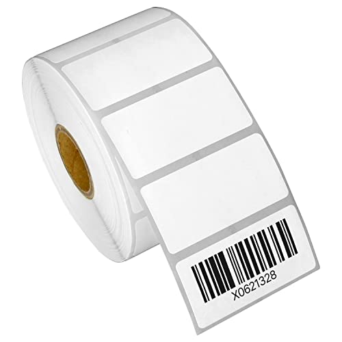 OfficeSmartLabels u2013 2 x 1 Removable Direct Thermal Labels - Compatible with Rollo & Zebra Desktop Printers and More u2013 1u201D Core; Perforated, Water & Oil Resistant [4 Rolls, 5200 Labels]