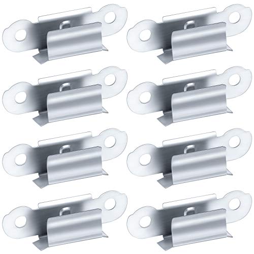 Printer Bed Clips Hot Bed Glass Platform Clips for Ultimaker 2 UM2 3D Printer Fix Clamps Glass Bed Clips to Fix Printer Glass Bed Platform Stainless Steel 3D Printer Accessories(8 Pieces)