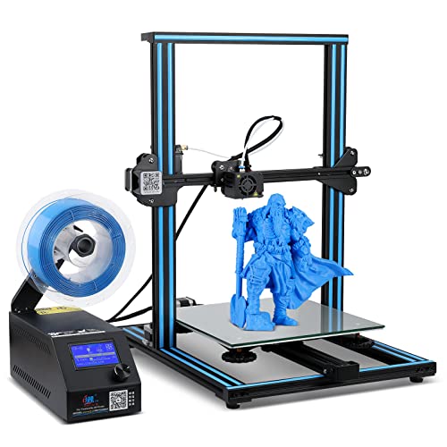 Creality 3D Open Source CR-10 3D Printer All Metal Frame 12x12x15.5 Inch Build Volume and Heated Bed Includes Glass Bed (Blue and Orange Decorative Strips are Given Randomly) (CR-10)