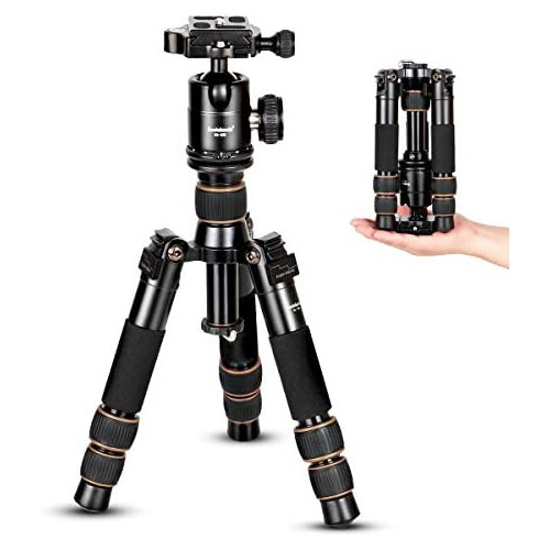 Koolehaoda Portable Mini Tripod Aluminum Alloy Tabletop Tripod Height 20 inch / 51cm with 360 Degree Ball Head and Bag for DSLR Camera, Video Camcorder.Load up to 11lbs / 5kg - (Blue)