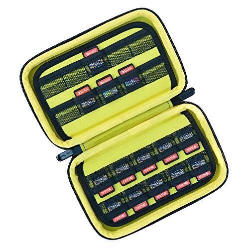 Game Card Holder Storage Case for Nintendo Switch or PS Vita or SD Memory Cards (Black/Yellow)