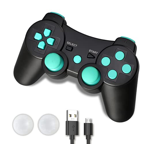 Controller, Controller Wireless, Remote, CFORWARD Wireless Rechargeable Gamepad Dual Vibration Remote Joy stick Compatible for 3